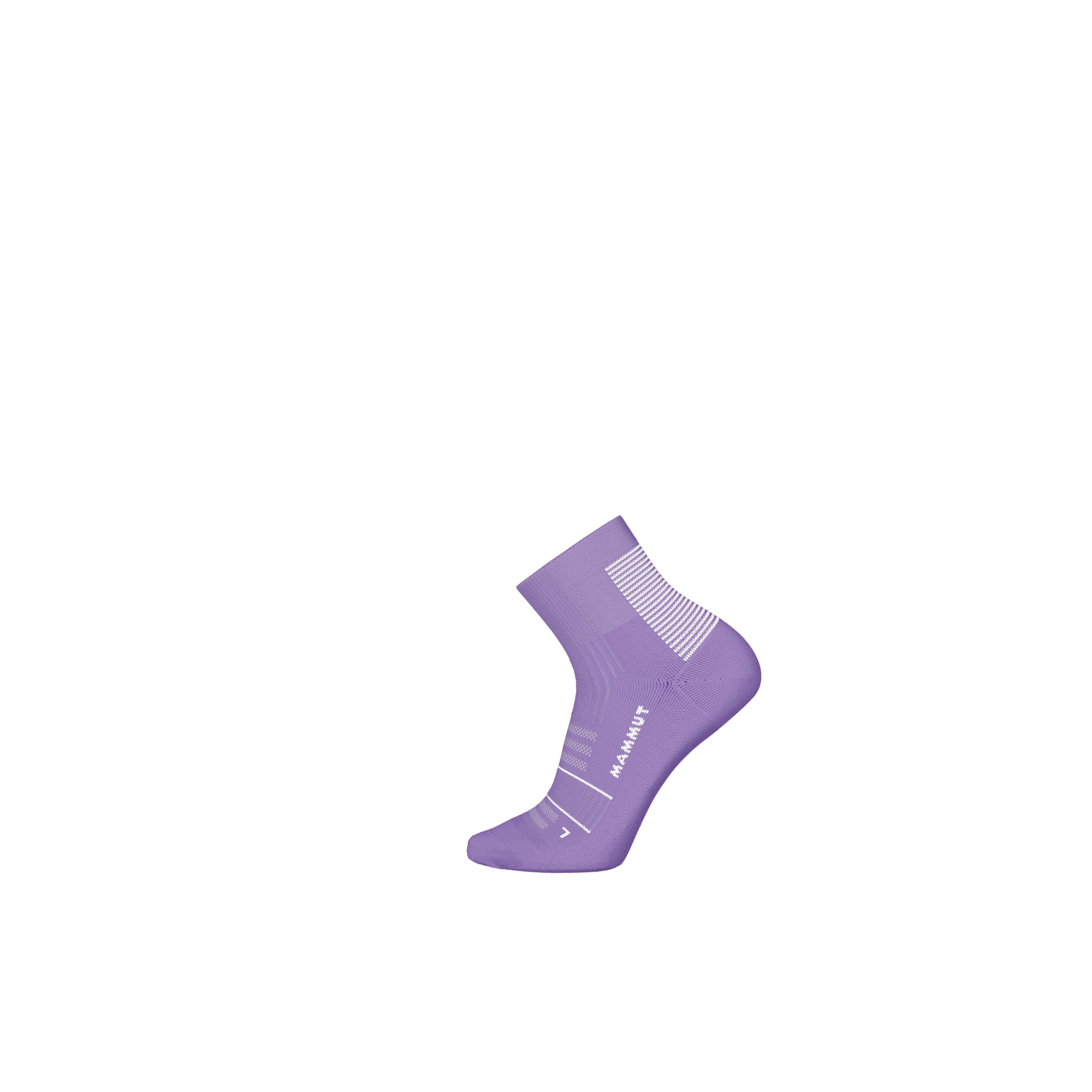 Mammut Trail Running Targeted Cushion Quarter Socks - Black-white/Alloy-mammut red/White-jade/9239/18707/40333/50649 - Thumbnail