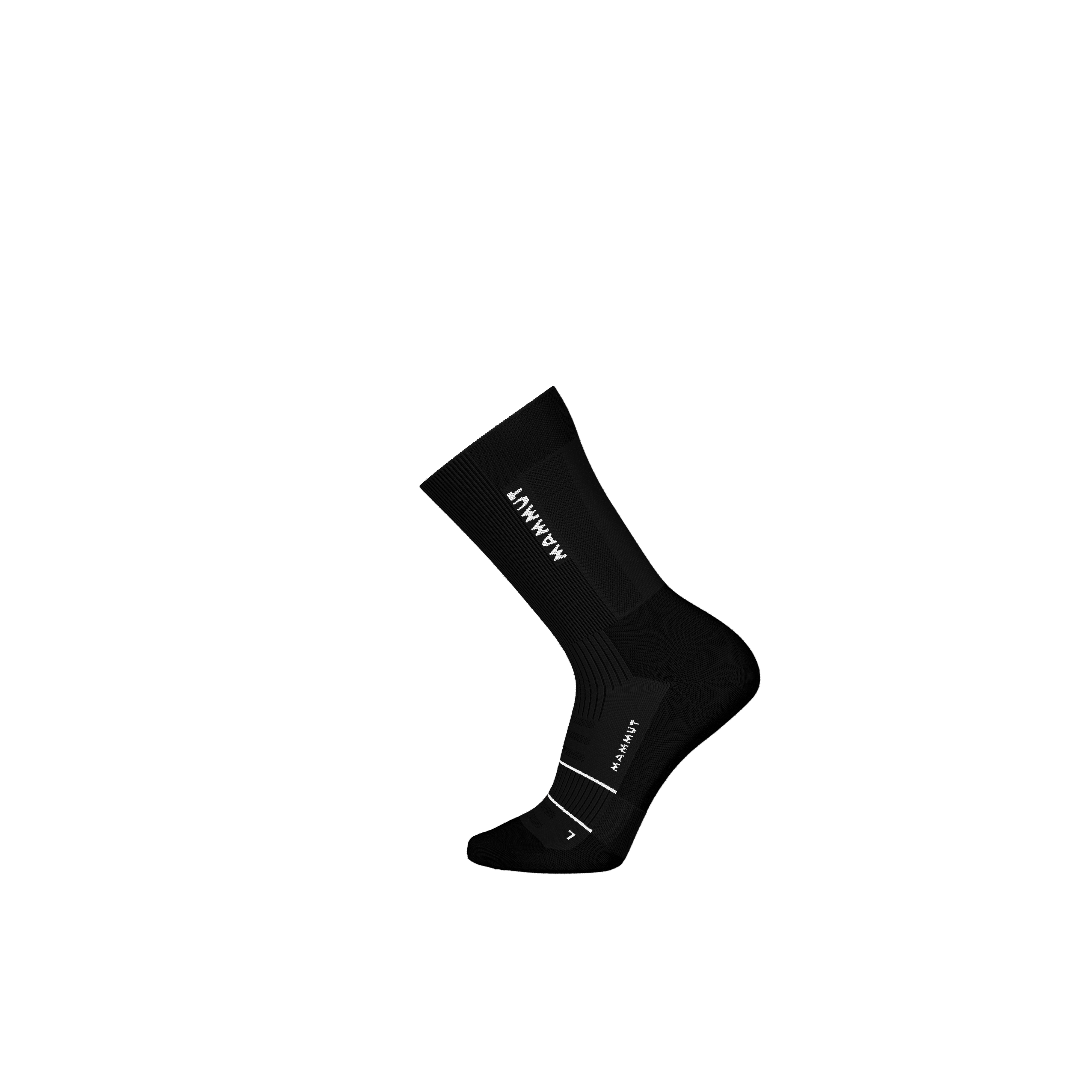 Mammut Trail Running Lightweight Merino Crew Socks, black-white - Black-white - Thumbnail