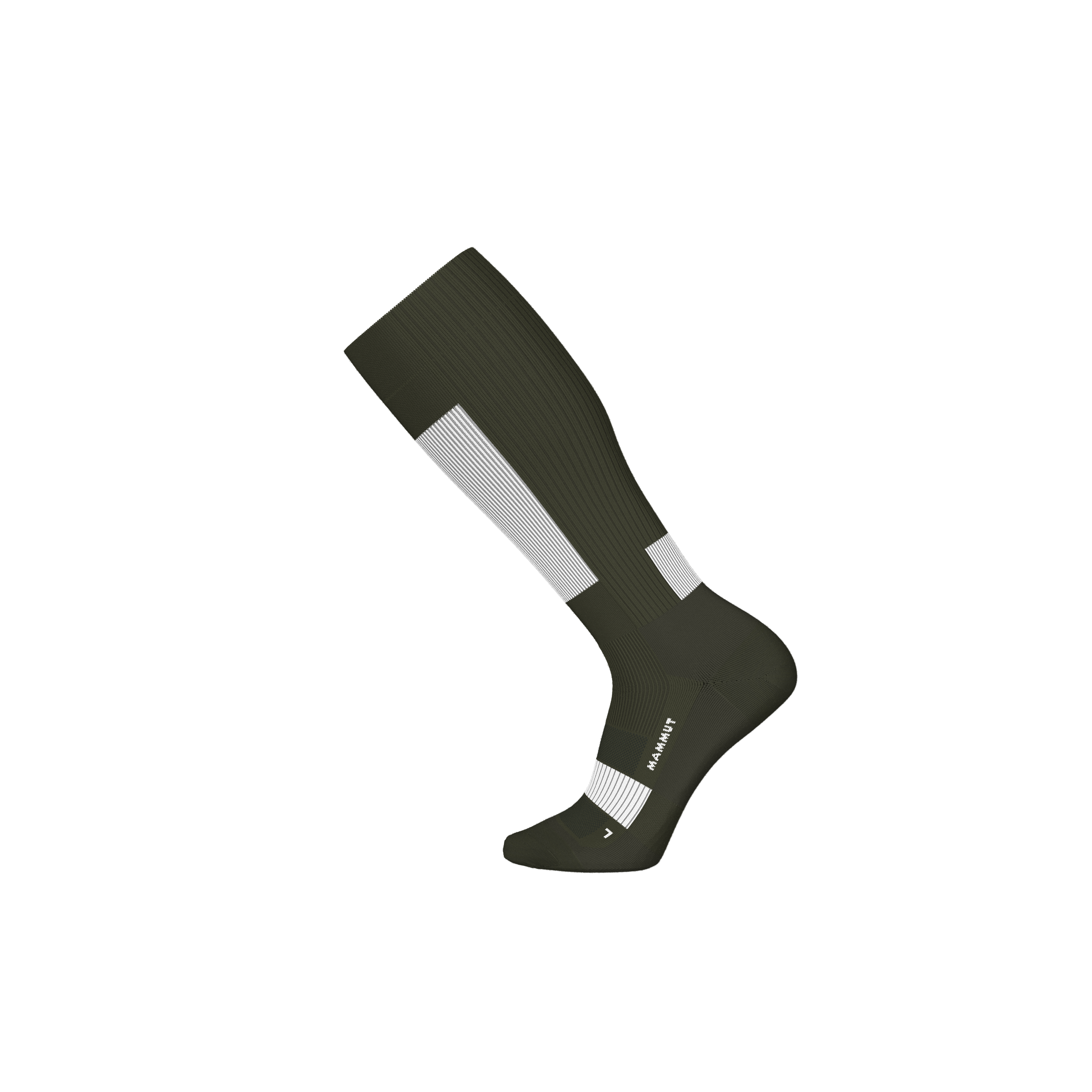 Mammut Ski Mountaineering Merino Knee Socks, dark marsh-white - Dark marsh-white