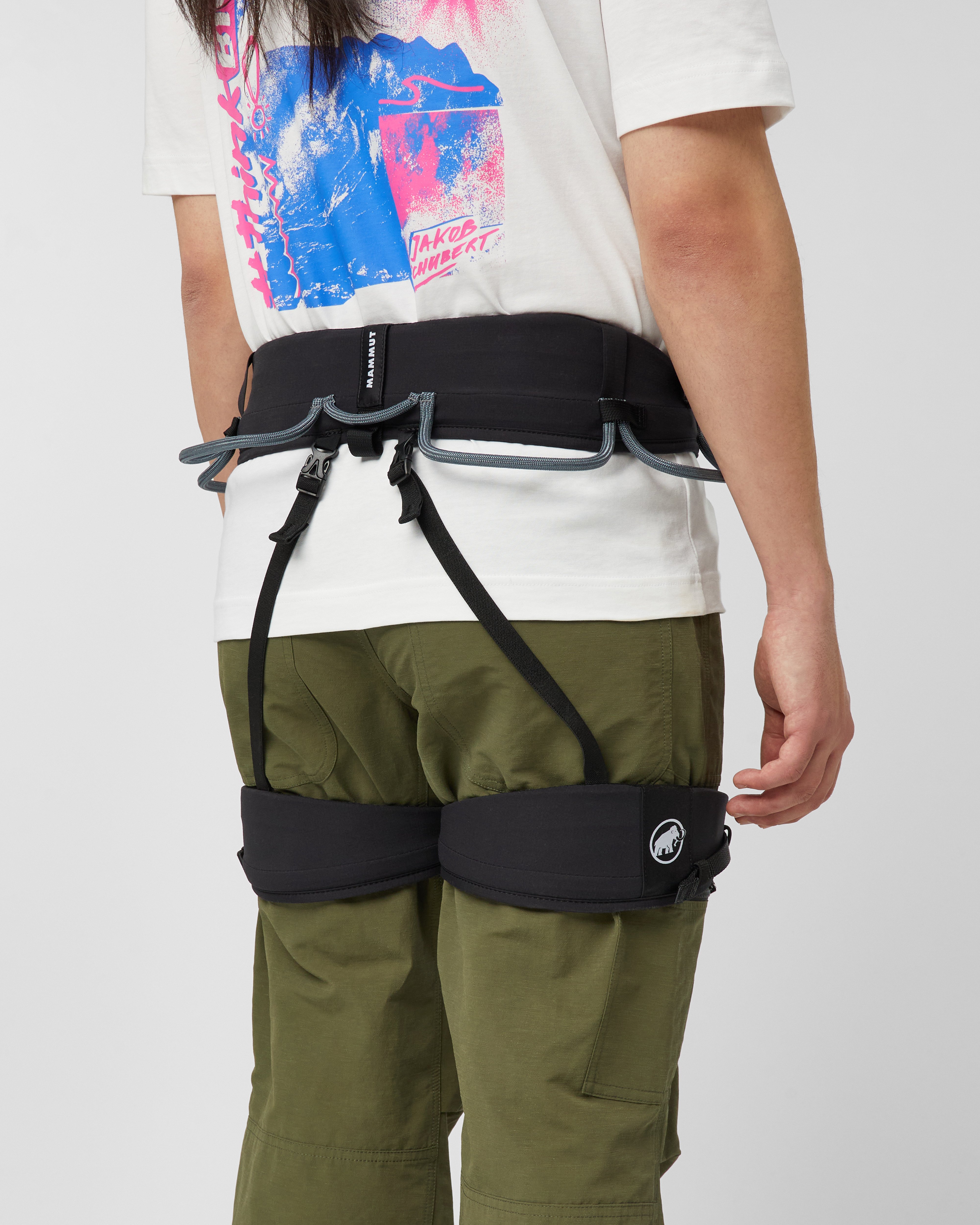 Mammut Ophir 4 Slide 2.0 Harness, black-strata - Black-strata - Model front view