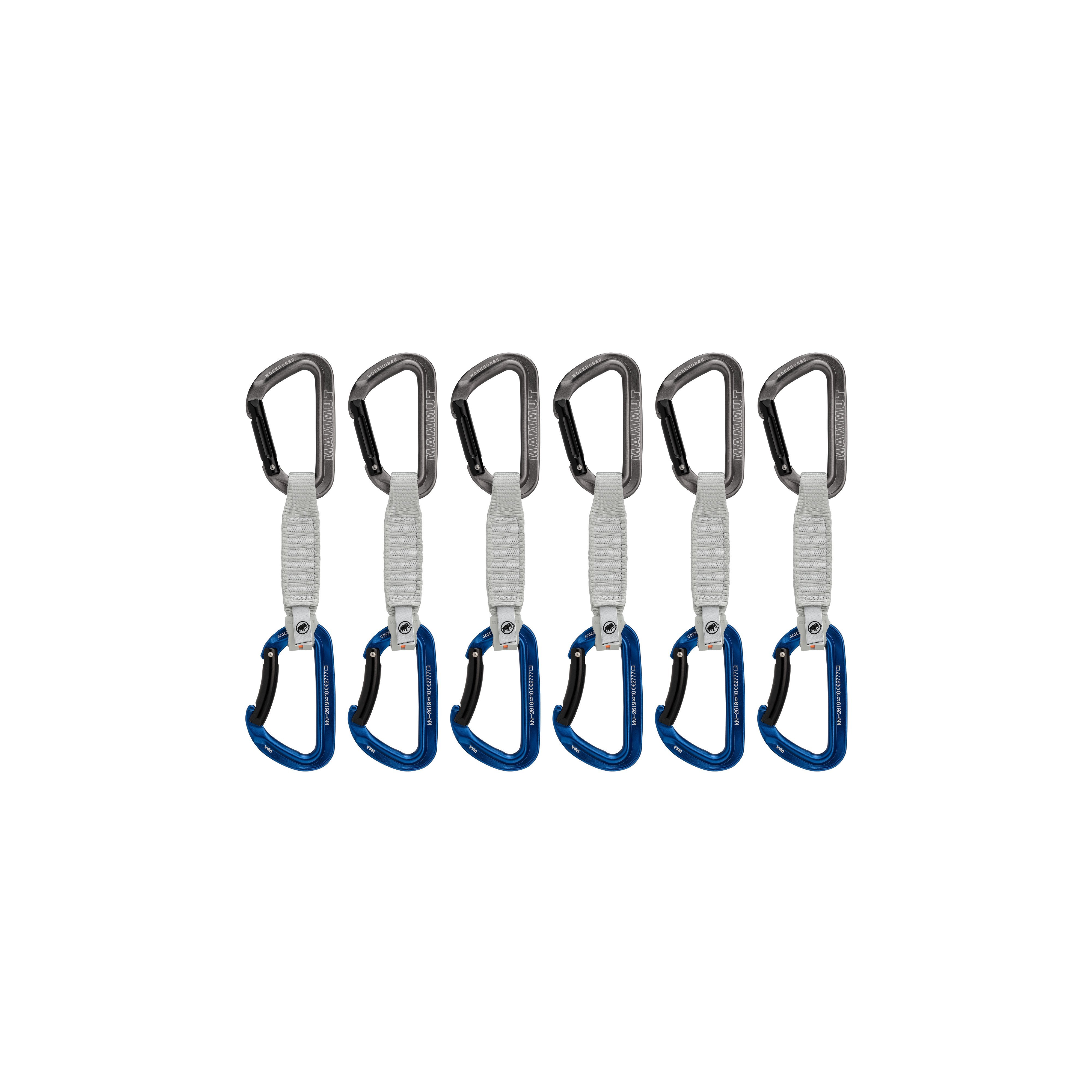 Workhorse Keylock 12 cm 6-Pack Quickdraws - grey-blue, 12 cm product image