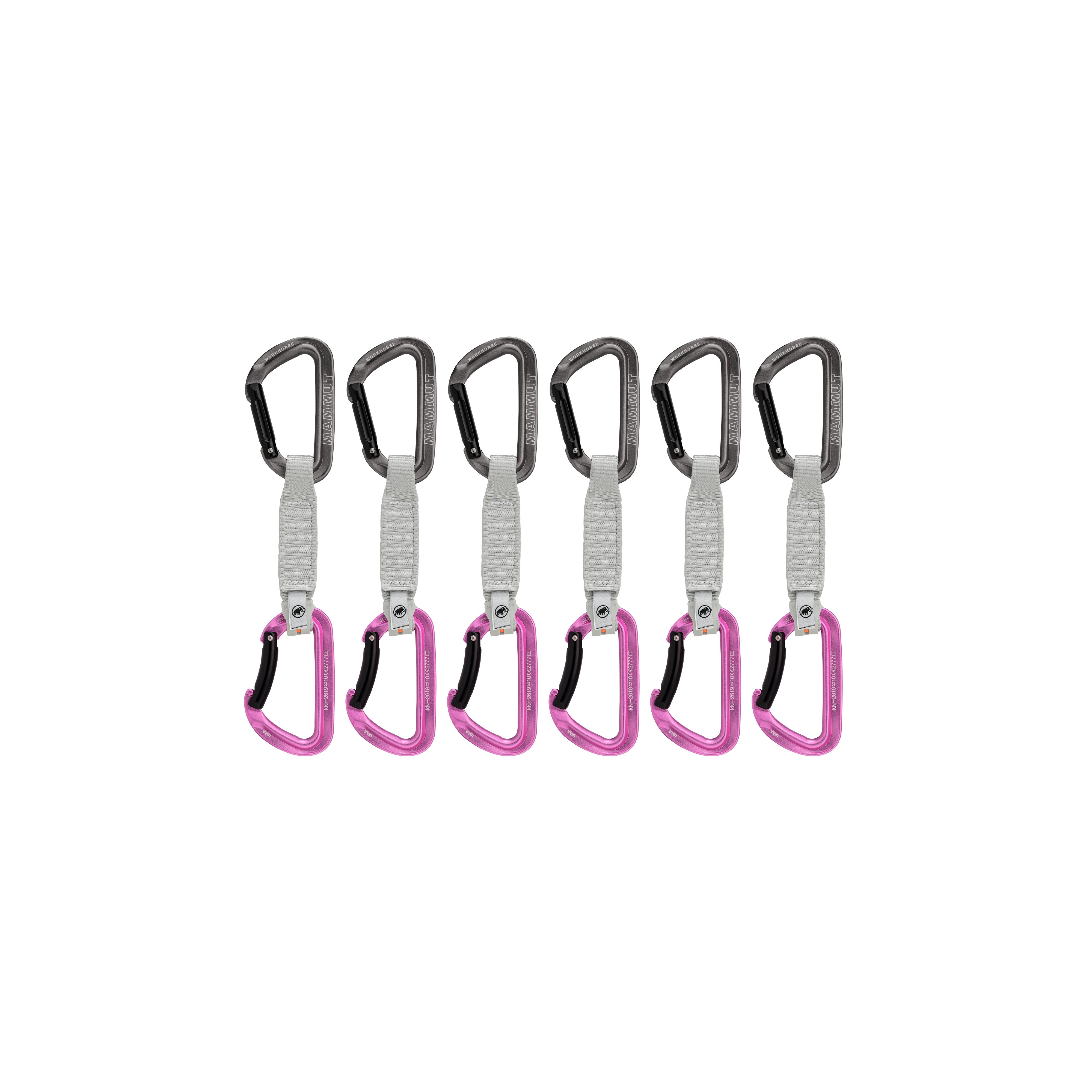Workhorse Keylock 12 cm 6-Pack Quickdraws - grey-pink, 12 cm product image