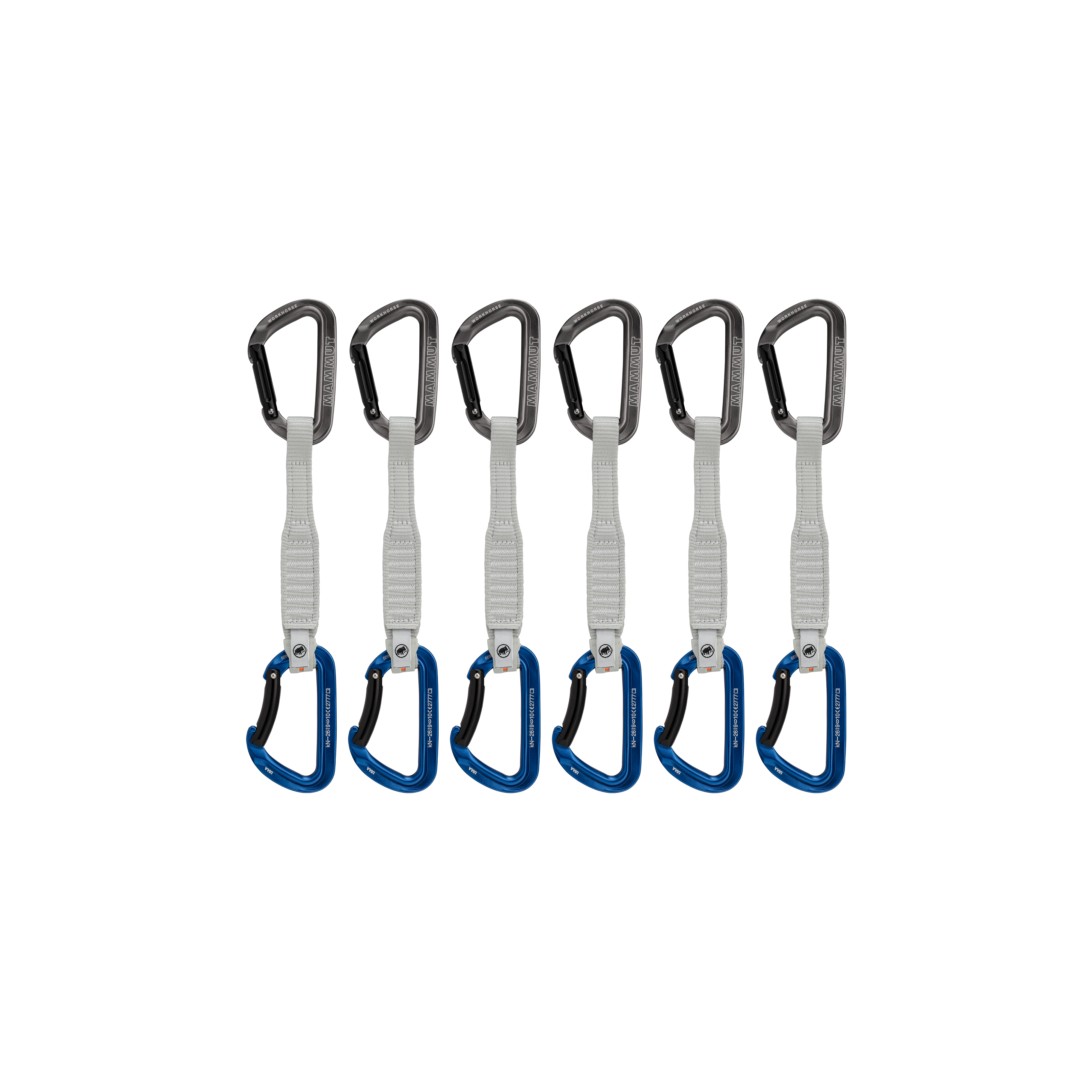 Workhorse Keylock 17 cm 6-Pack Quickdraws - grey-blue, 17 cm thumbnail