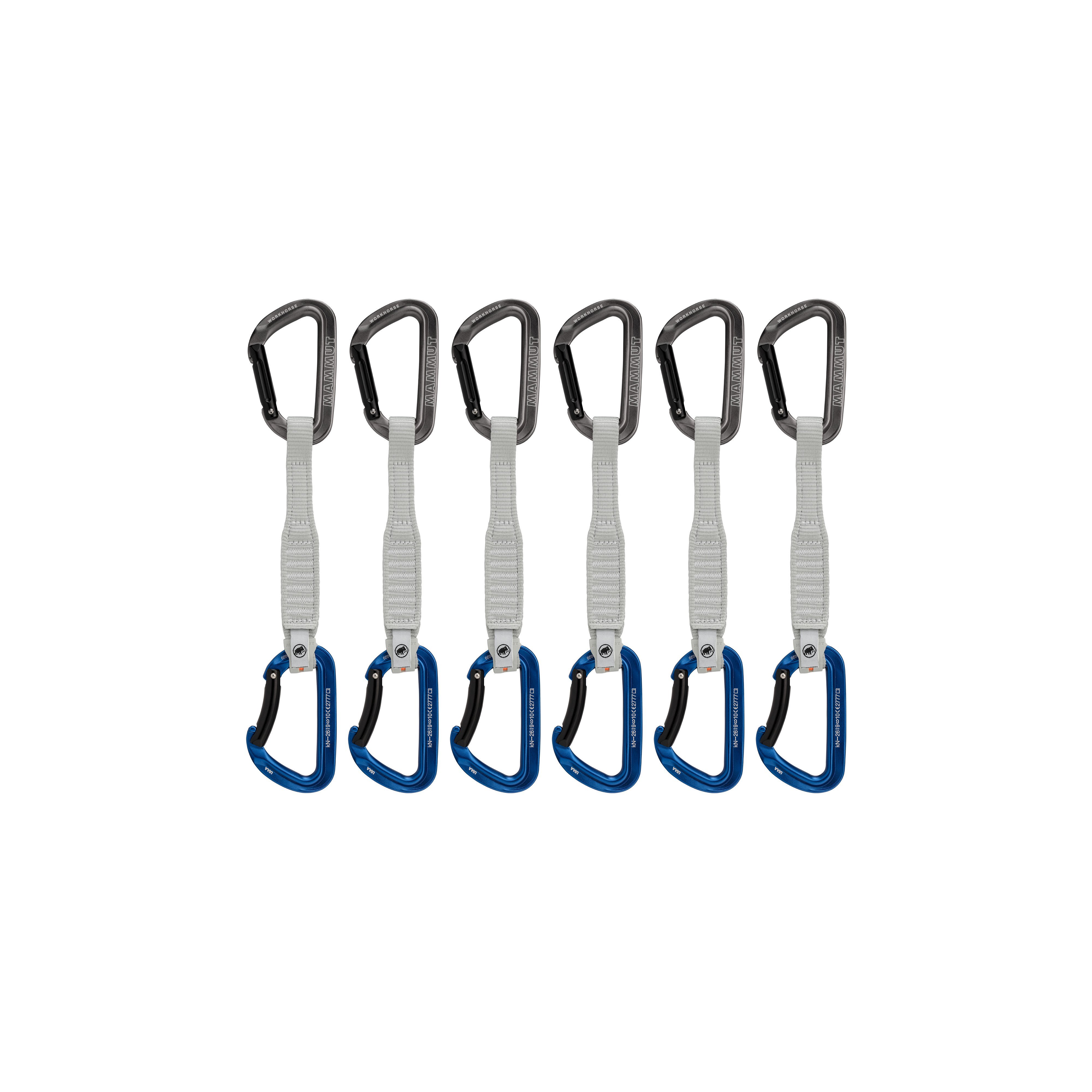 Workhorse Keylock 17 cm 6-Pack Quickdraws - grey-blue, 17 cm product image