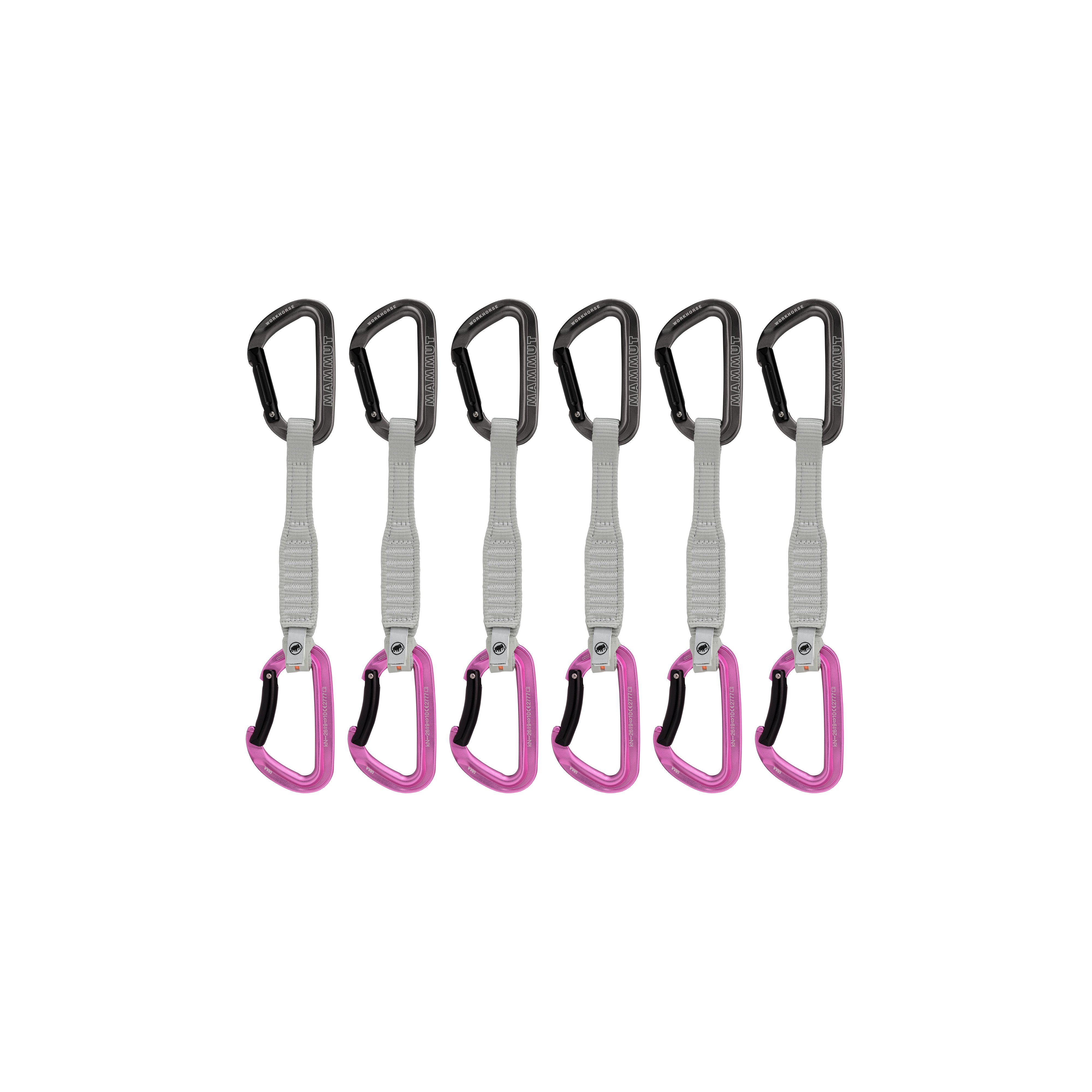 Workhorse Keylock 17 cm 6-Pack Quickdraws - grey-pink, 17 cm product image