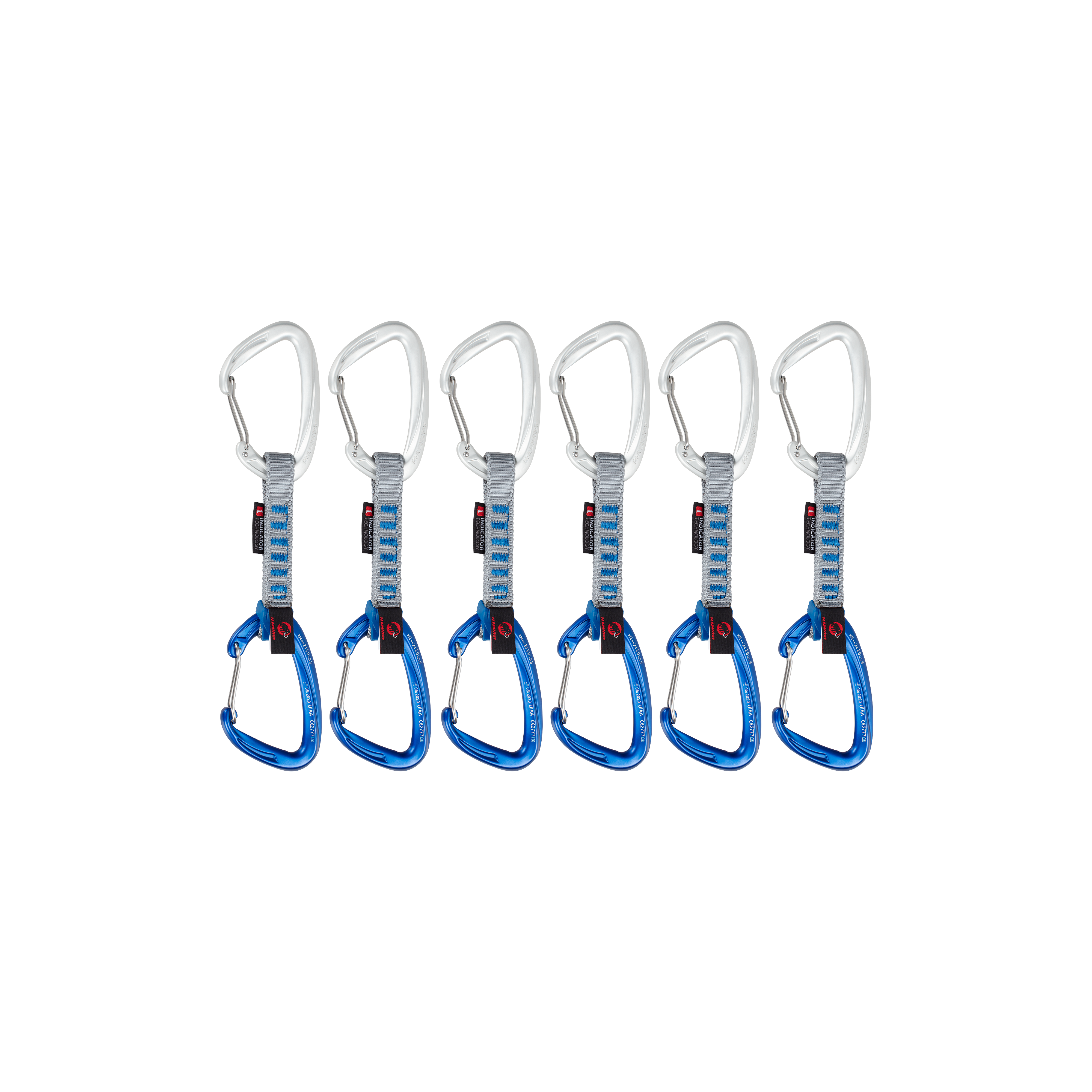 Crag Wire 10 cm Indicator 6-Pack Quickdraws - silver-ultramarine, 10 cm thumbnail