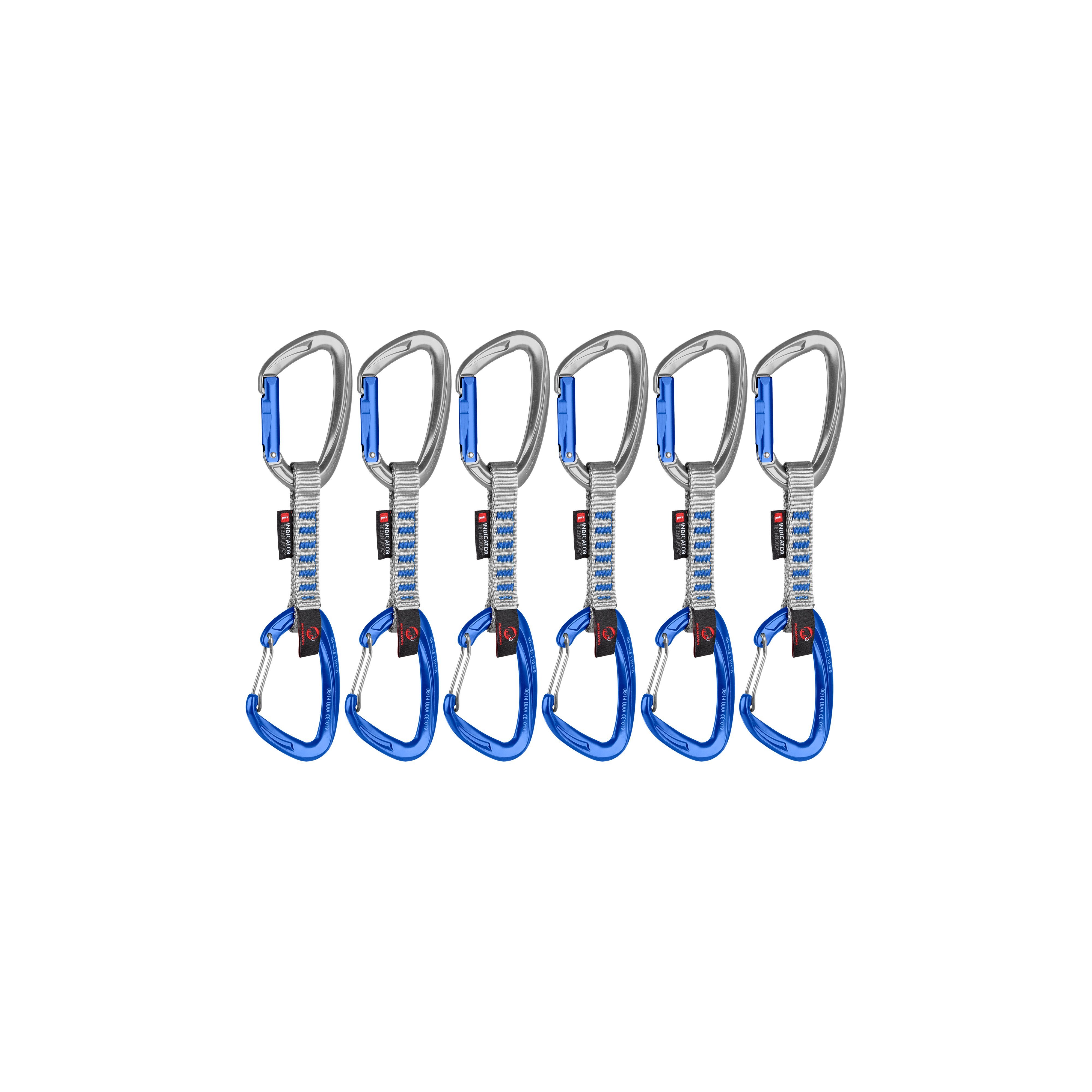 Crag Keylock Wire 10 cm Indicator 6-Pack Quickdraws - silver-ultramarine, 10 cm product image
