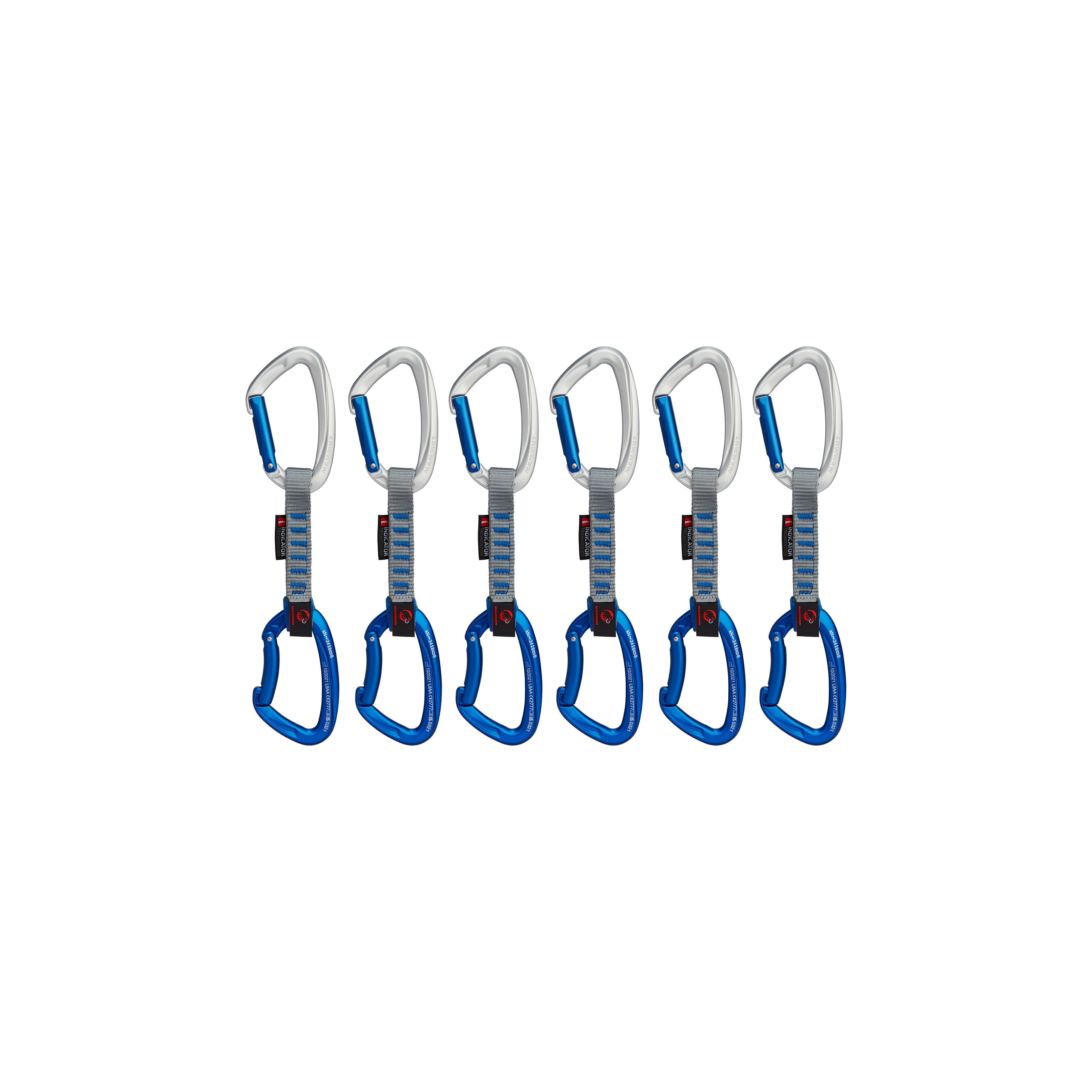 Crag Keylock 10 cm Indicator 6-Pack Quickdraws - silver-ultramarine, 10 cm product image
