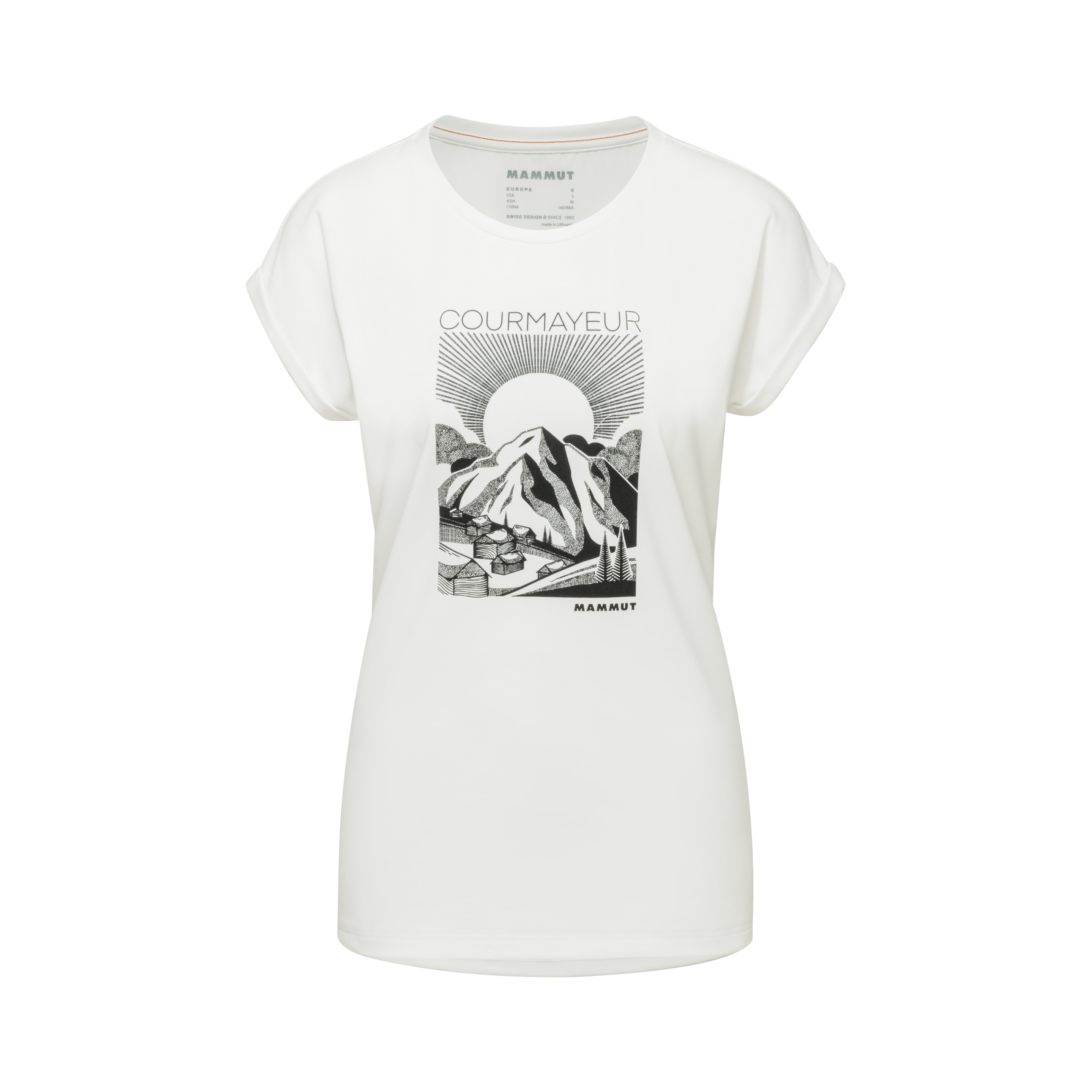 Mountain T-Shirt Women Courmayeur - white, XS thumbnail