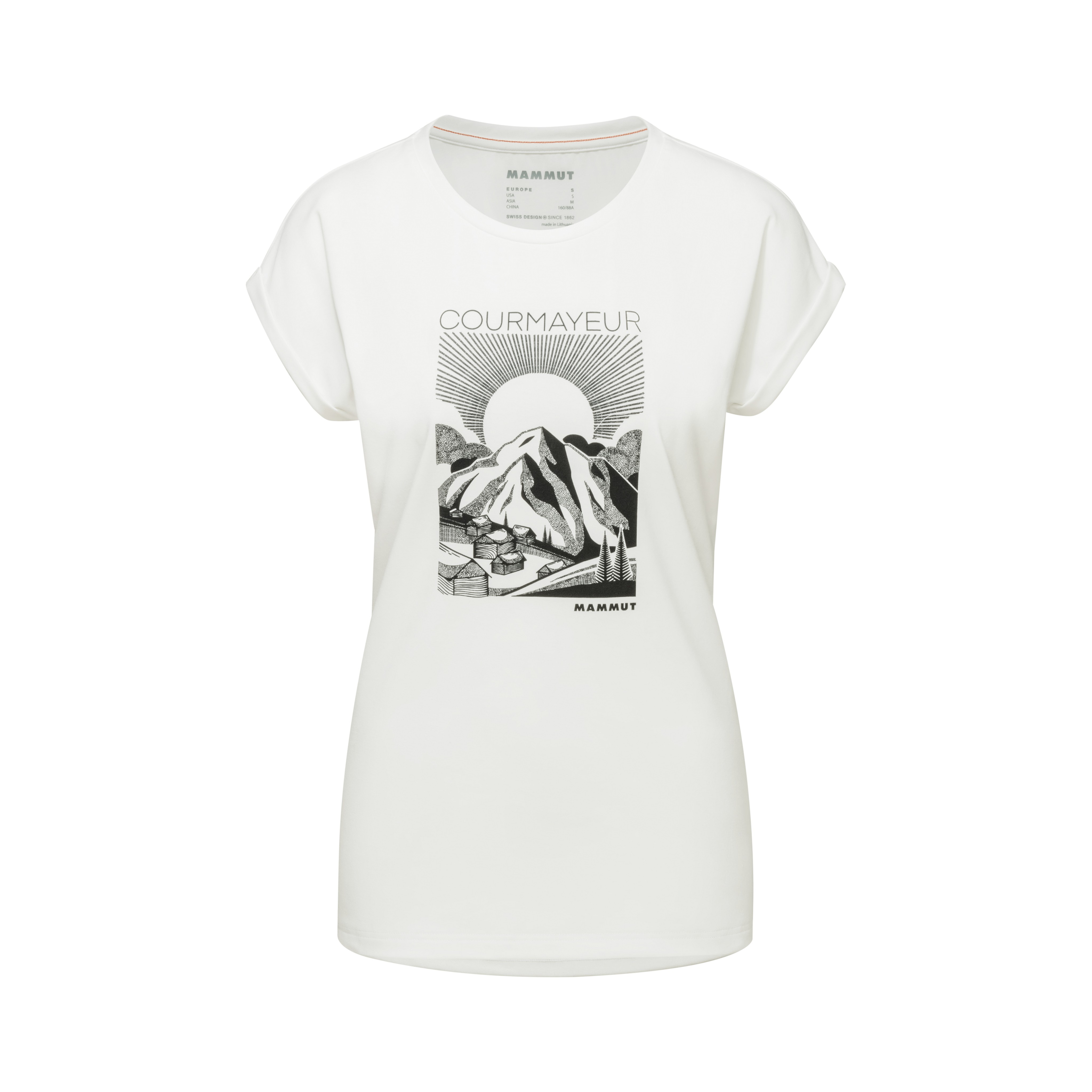 Mountain T-Shirt Women Courmayeur - white, XS thumbnail