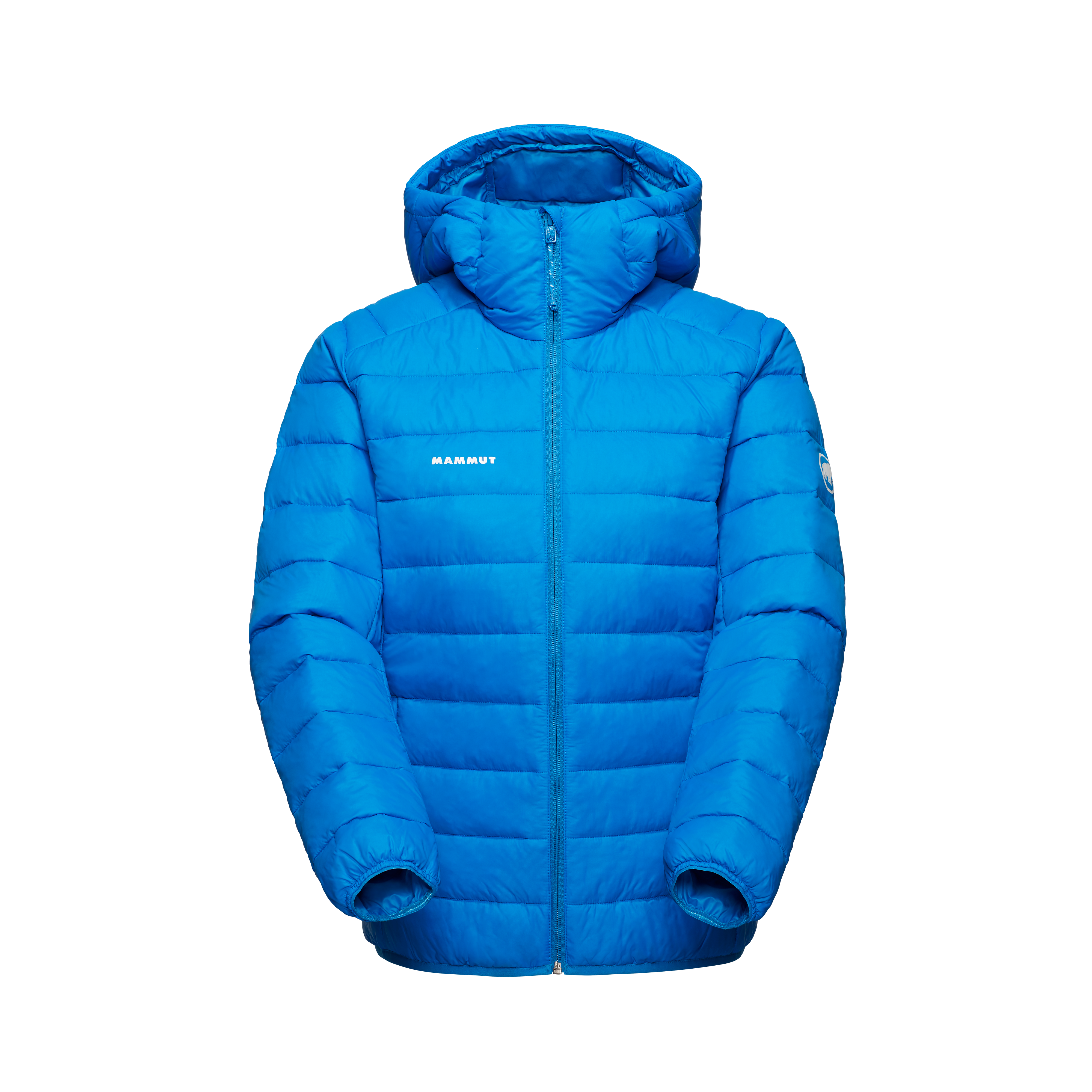 Mammut Women's Blue Insulated Jacket Made From 100% Recycled Materials Crag In Hooded Jacket - Glacier Xs