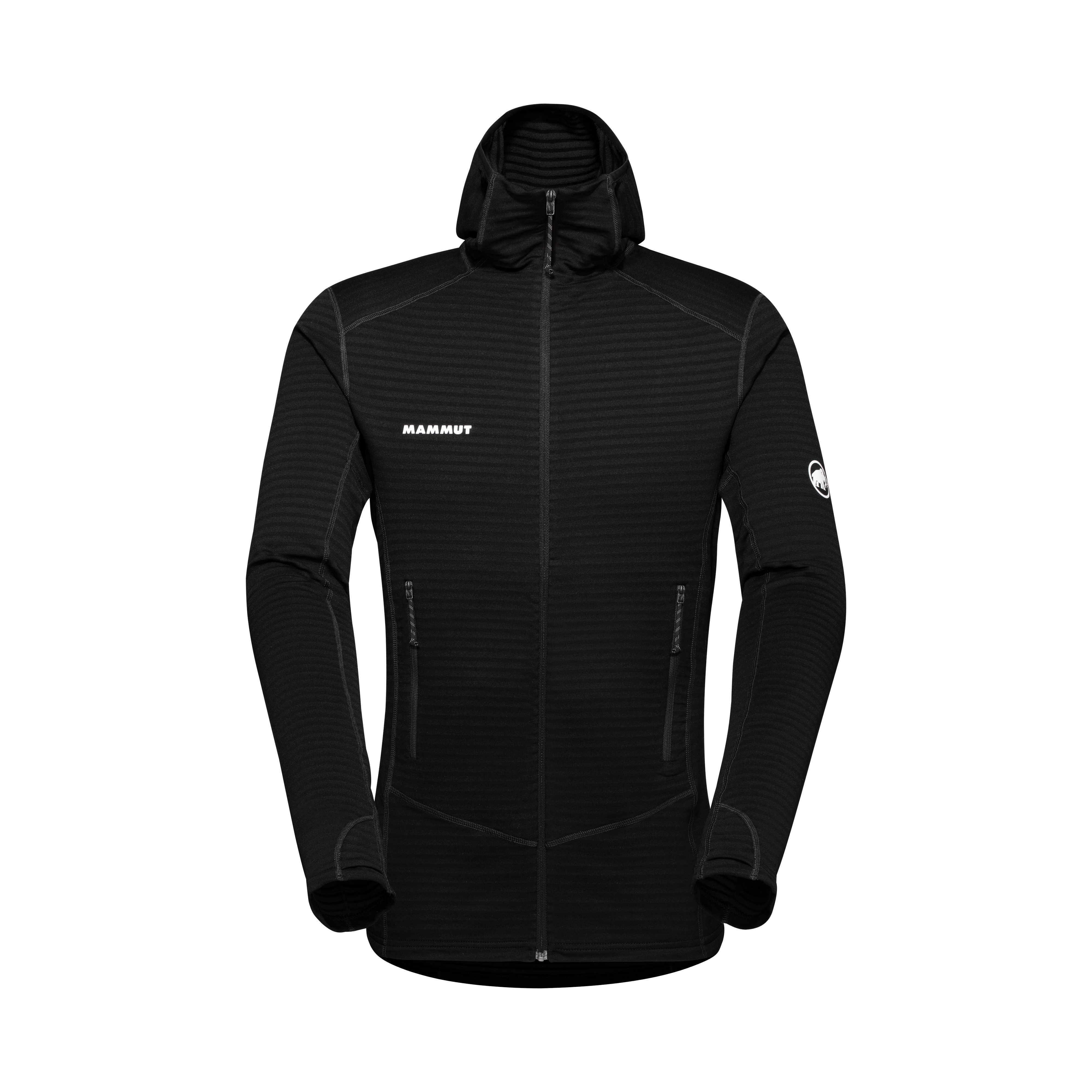 Mammut Men's Black Versatile Hooded Mid-Layer Medium