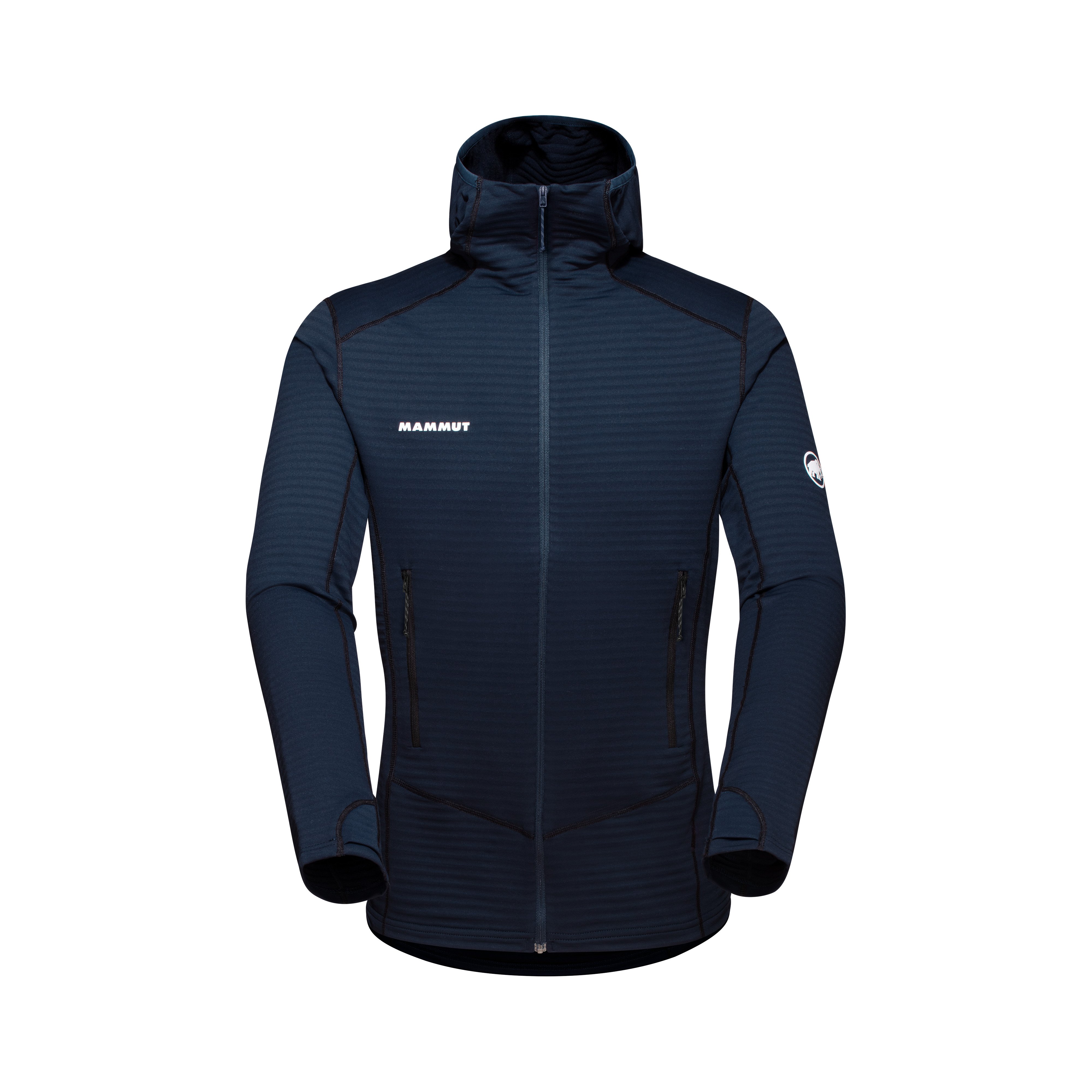 Mammut Men's Blue Versatile Hooded Mid-Layer Medium