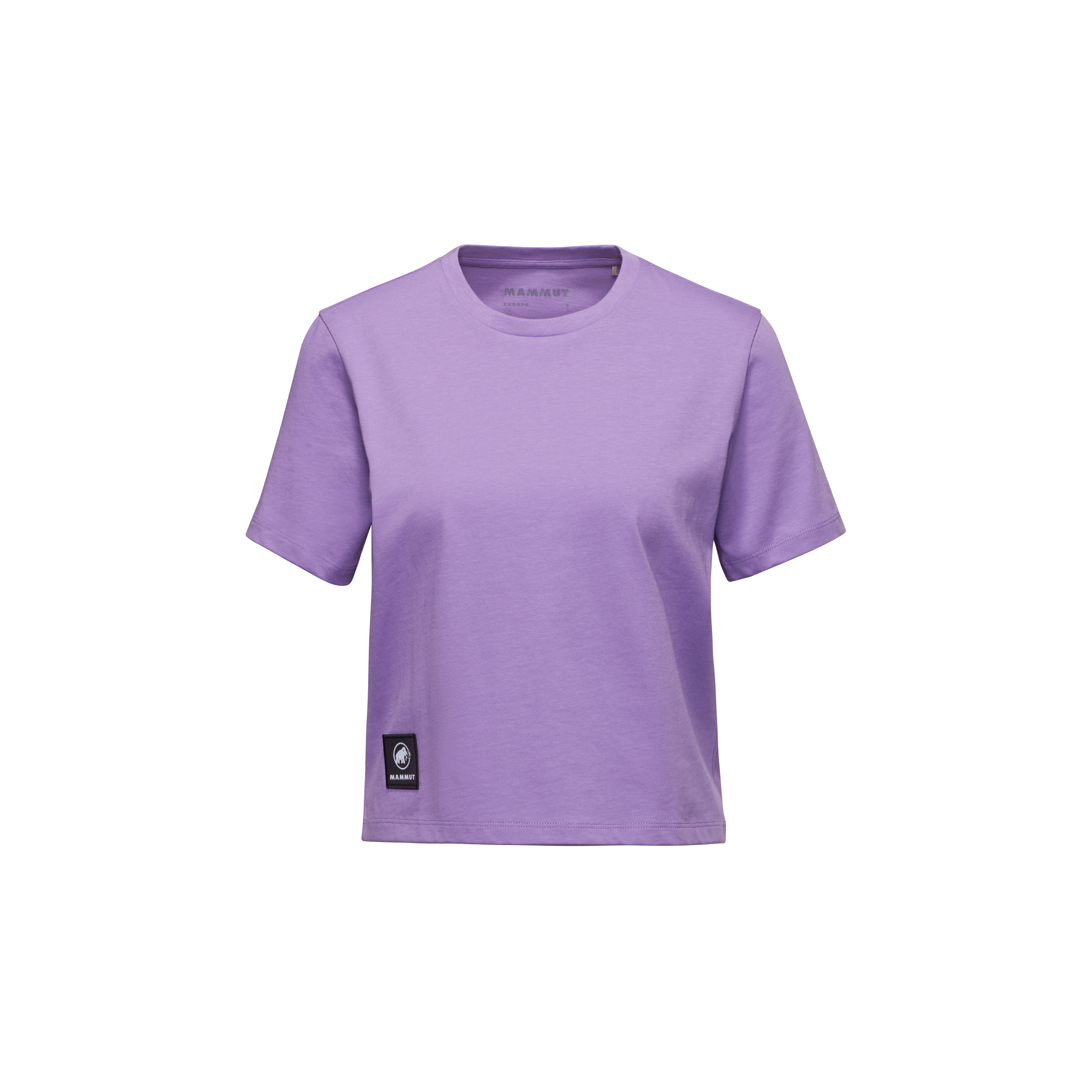 Mammut Women's Purple Casual, Sporty Cropped Tee Massone T-Shirt Cropped Patch - Lavandin, S
