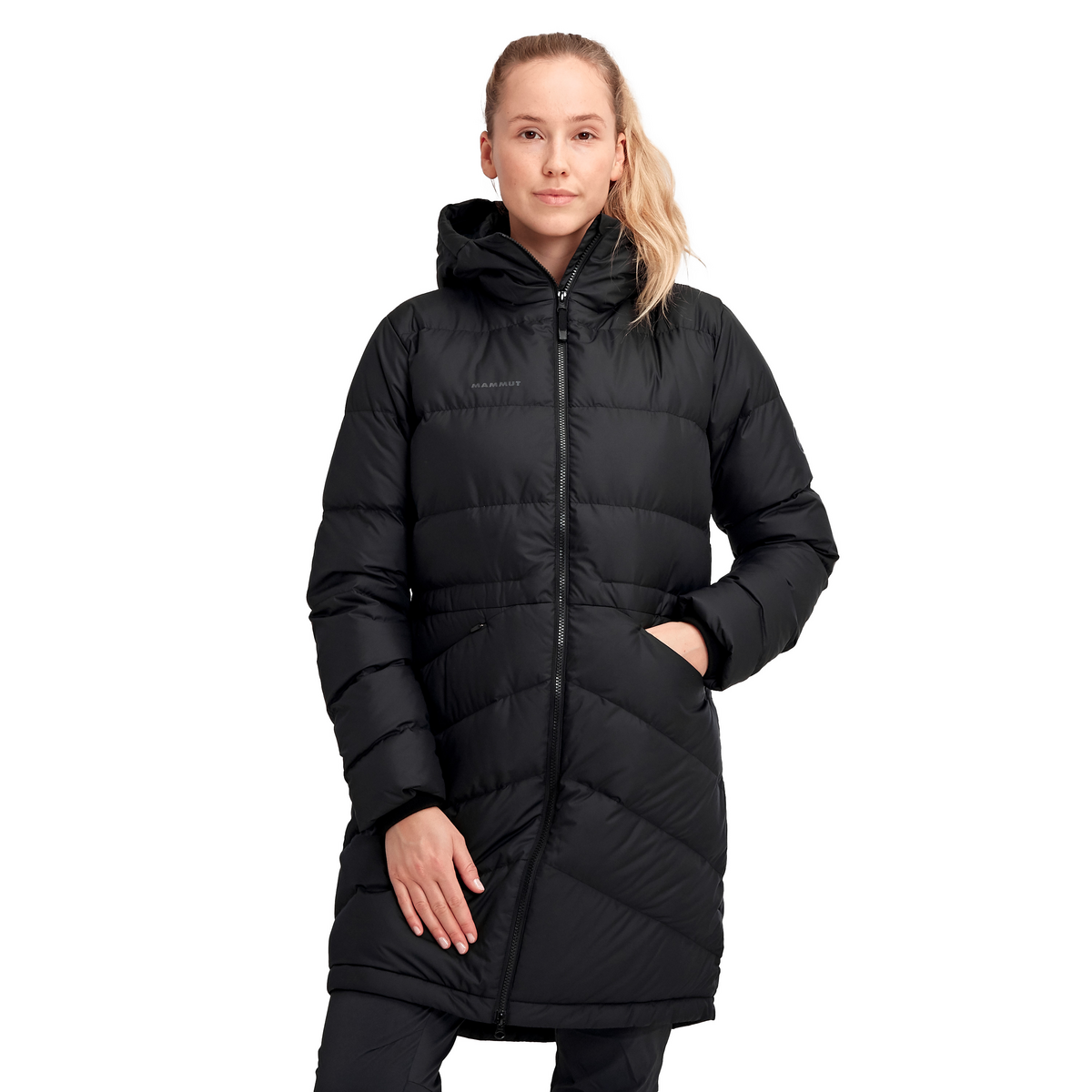 womens black fur parka